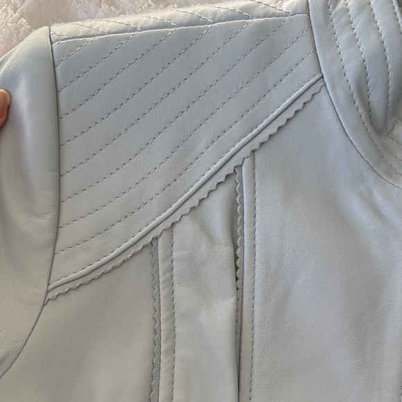 G.I.L.I. Sky Blue Leather Jacket - Picture 5 of 10